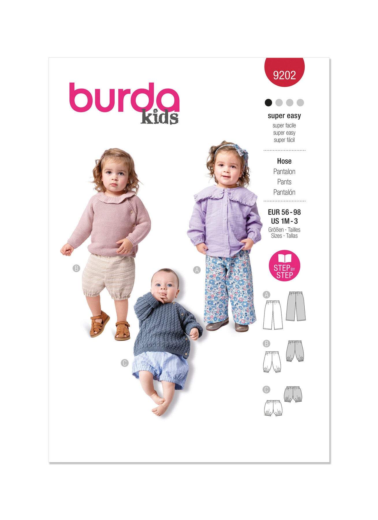 Burda - 9202 Babies Trousers