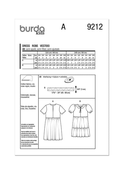 Burda - 9212 Children's Dress