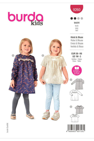 Burda - 9260 Kids Dress / Blouse