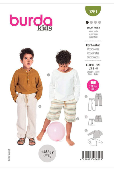 Burda - 9261 Kids Trousers / Pants / Top