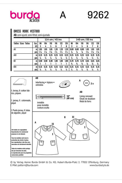 Burda - 9262 Kids Dress