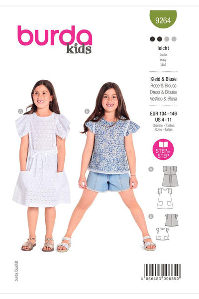 Burda - 9264 Kids Dress / Blouse