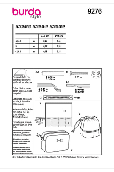 Burda - 9276 Bathroom Accessories