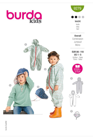 Burda - 9279 Toddlers' Onesie & Hat