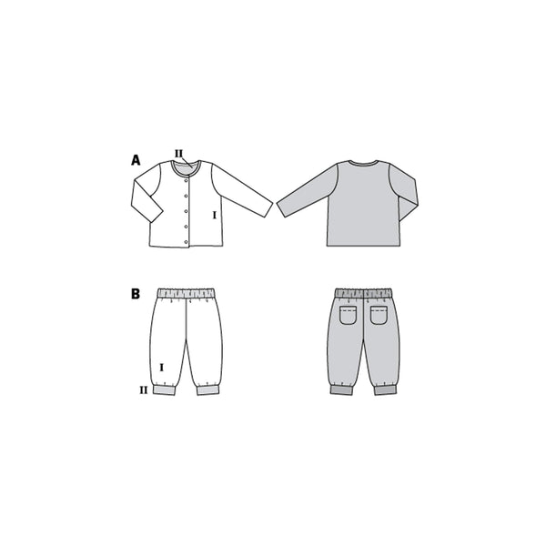 Burda - 9293 Babies' Jacket – Trousers or Pants – Reversible