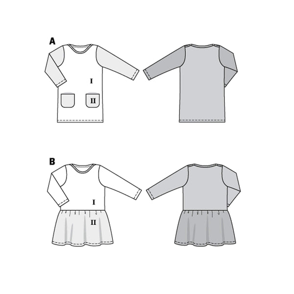 Burda - 9296 Child Shirtdress with Pockets – Gathered Skirt