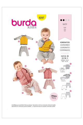 Burda - 9297 Sweatjacket and Pull-on Trousers/Pants