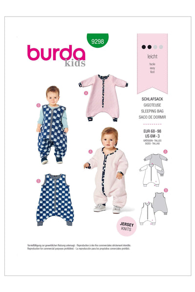 Burda - 9298 Sleeping Bag with Legs