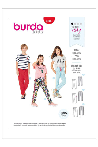 Burda - 9300 Jogging Pants with Elastic Waist