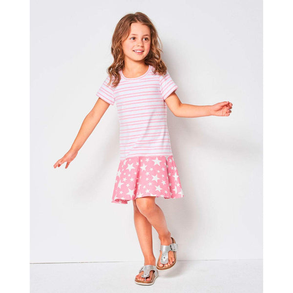 Burda - 9341 Child Strap Dress - Shirt Dress - Low Set Skirt