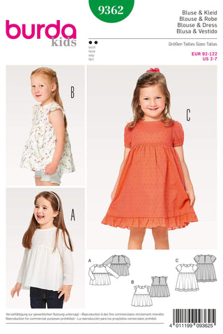 Burda - 9362 Child Dress / Top