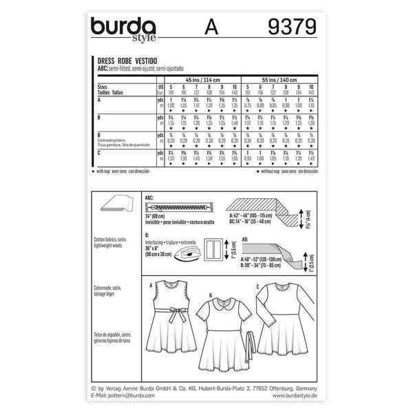 Burda - 9379 Child Dress