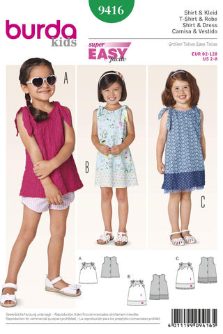 Burda - 9416 Child School Girl Dress