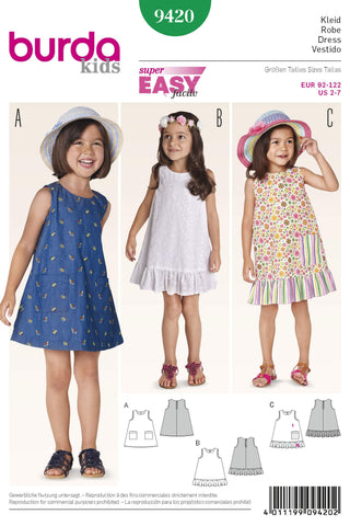 Burda - 9420 Child School Girl Dress