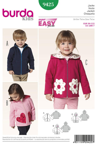 Burda - 9425 Child Jacket Unisex