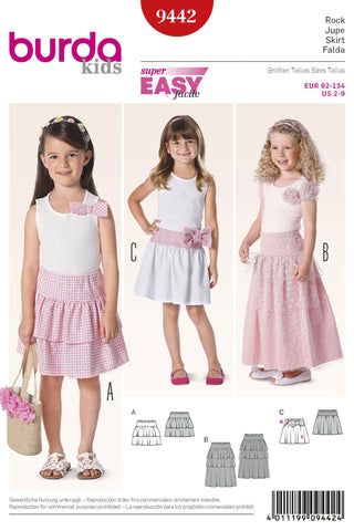 Burda - 9442 Child Skirt