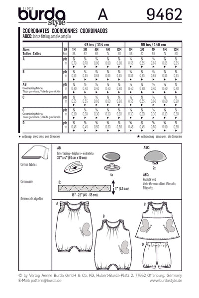 Burda - 9462 Baby Coordinates