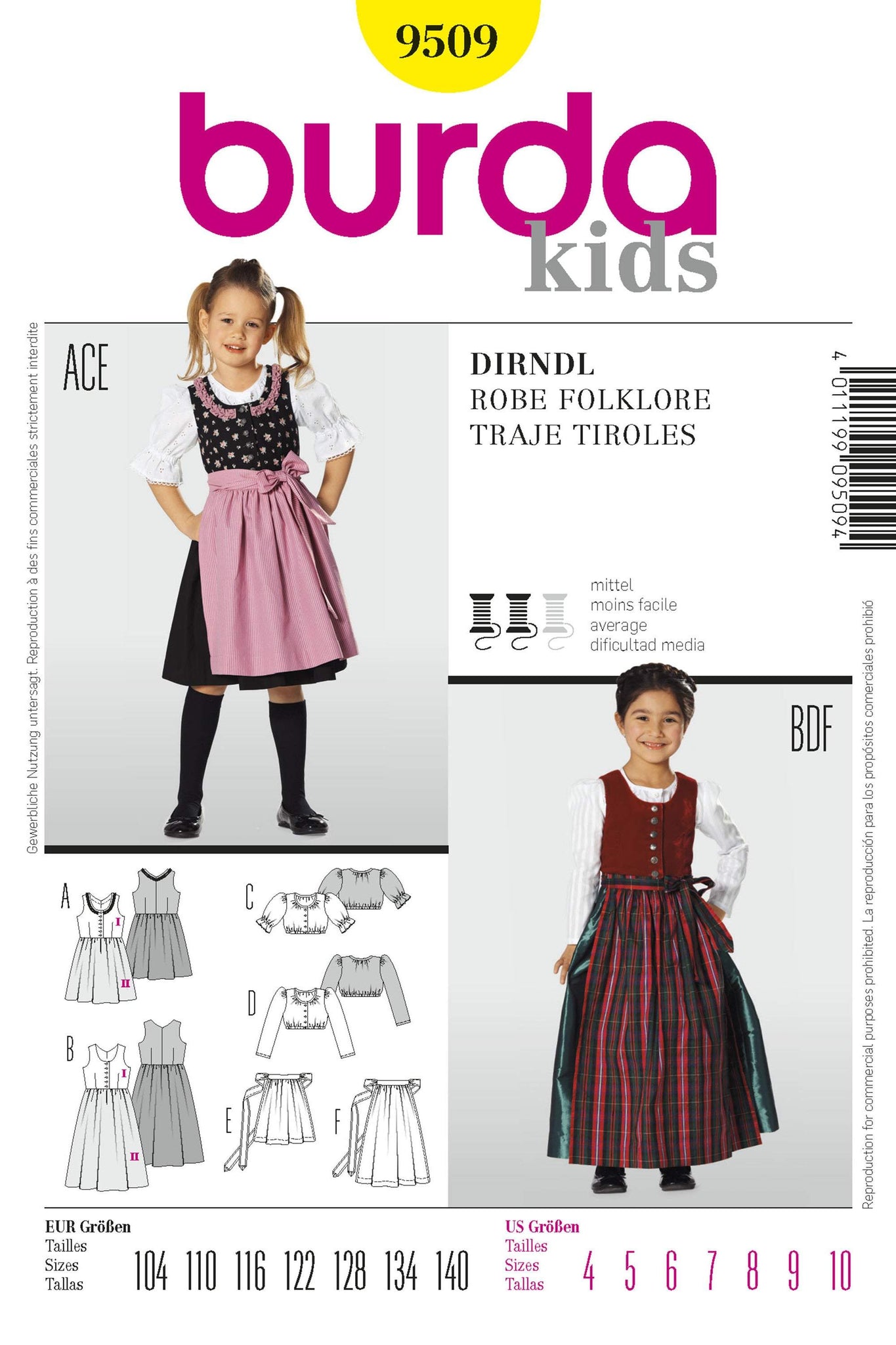 Burda - 9509 Child Dress Folklore