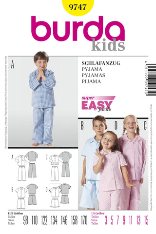 Burda - 9747 Child Pyjamas