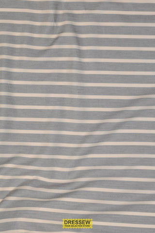 Burwood Stripe Shirting Navy / Stone