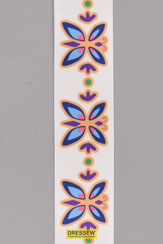 Butterfly Satin Ribbon 38mm (1-1/2") #9 White