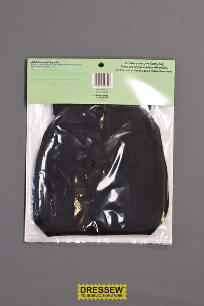 Button-On Bag Black Twill