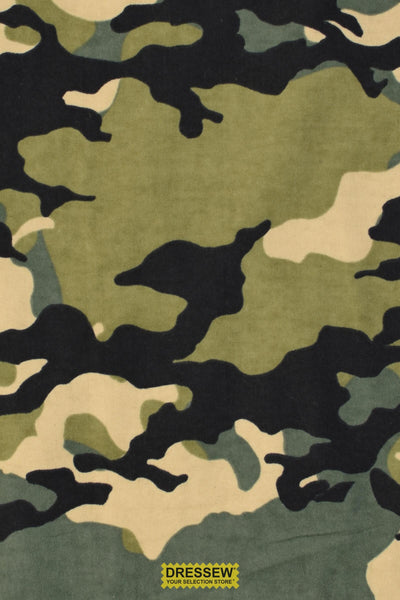 Camouflage Flannelette Olive / Black