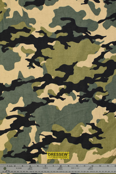 Camouflage Flannelette Olive / Black