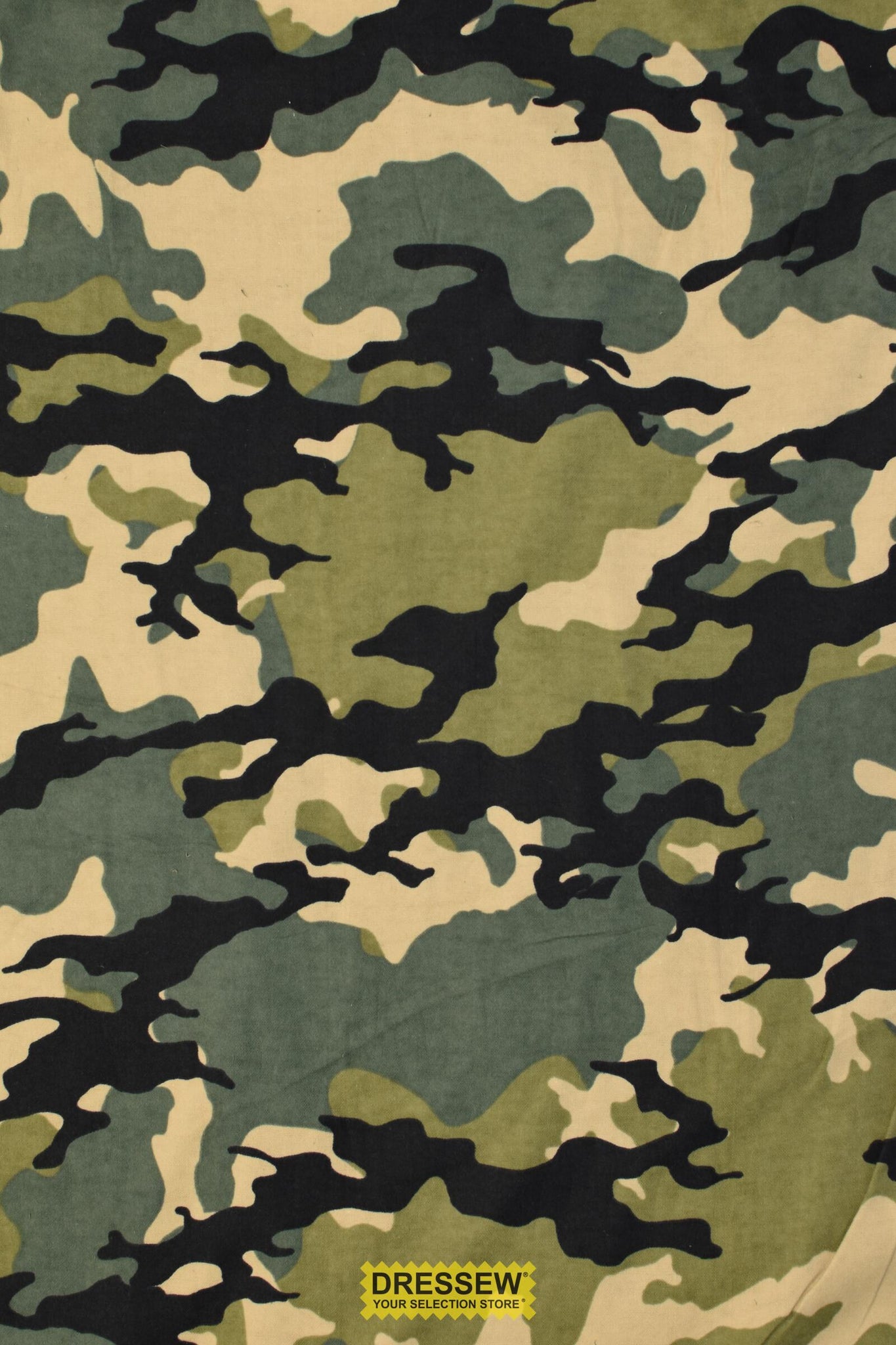 Camouflage Flannelette Olive / Black