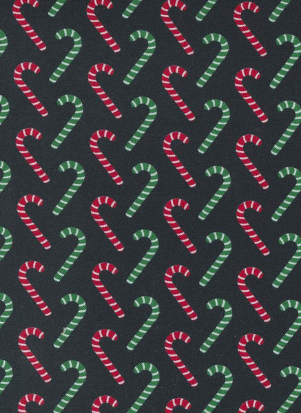 Candy Cane Lane Candy Cane By April Rosenthal For Moda Charcoal