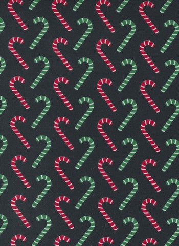 Candy Cane Lane Candy Cane By April Rosenthal For Moda Charcoal