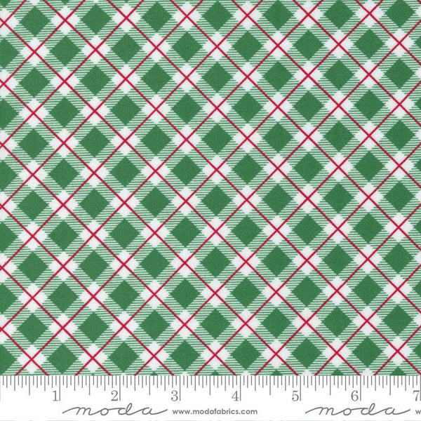 Candy Cane Lane Plaid By April Rosenthal For Moda Evergreen