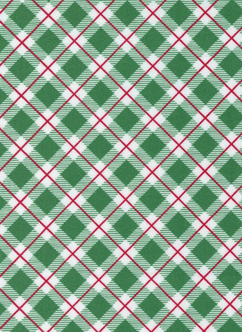 Candy Cane Lane Plaid By April Rosenthal For Moda Evergreen