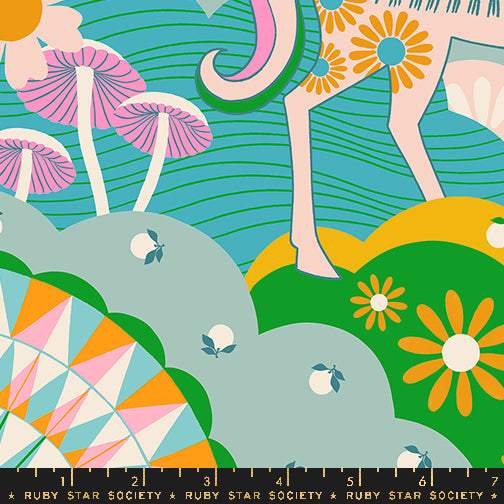 Carousel Daydreamer Landscape By Melody Miller Of Ruby Star Society For Moda Turquoise