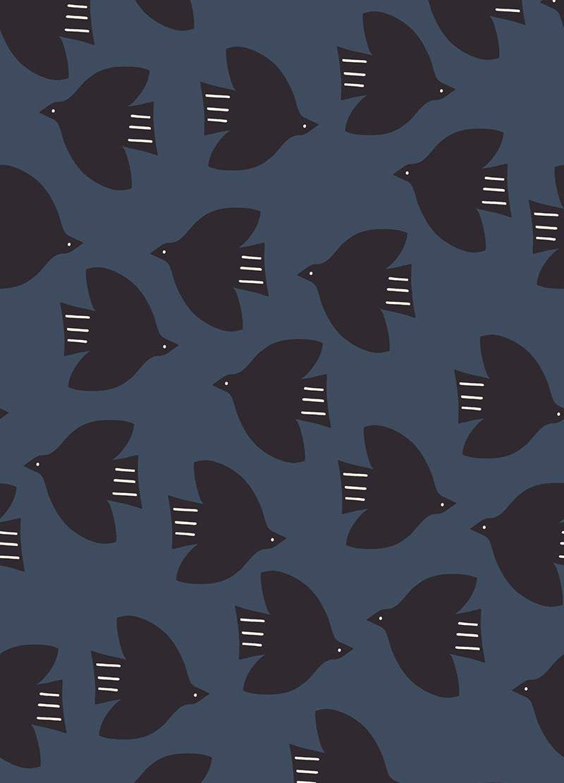 Catnap Birds By Alexia Abegg Of Ruby Star Society For Moda Smoke