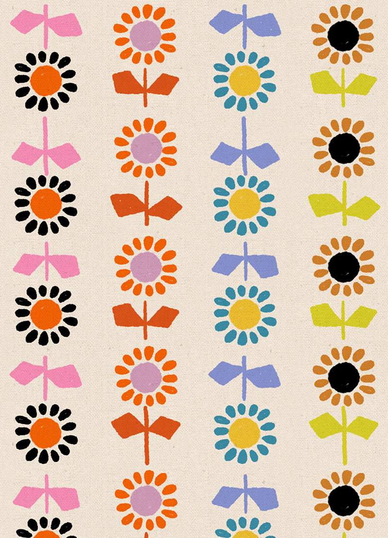 Catnap Canvas Daisy Stripe By Alexia Abegg Of Ruby Star Society For Moda Natural