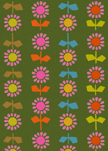 Catnap Canvas Daisy Stripe By Alexia Abegg Of Ruby Star Society For Moda Sarah Green