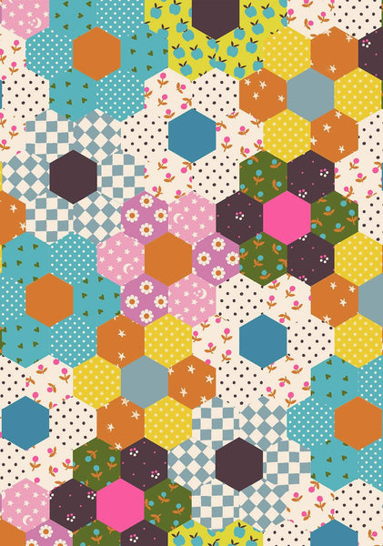 Catnap Floral Hexie By Alexia Abegg Of Ruby Star Society For Moda Turquoise