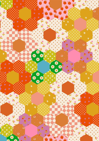 Catnap Floral Hexie By Alexia Abegg Of Ruby Star Society For Moda Verdant