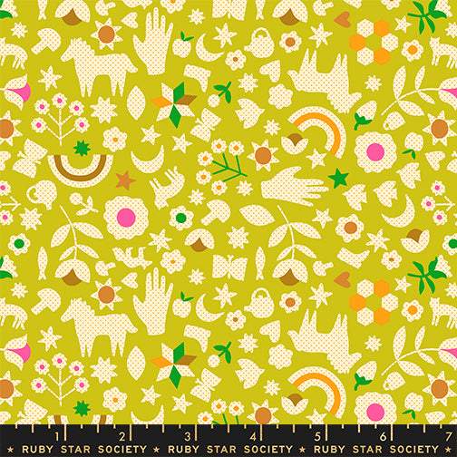 Catnap Little Luck By Alexia Abegg Of Ruby Star Society For Moda Pistachio