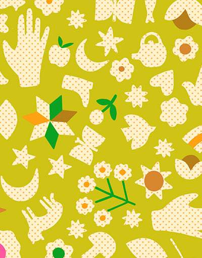 Catnap Little Luck By Alexia Abegg Of Ruby Star Society For Moda Pistachio