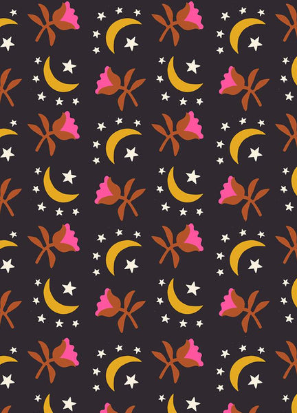 Catnap Moonflower By Alexia Abegg Of Ruby Star Society For Moda Black