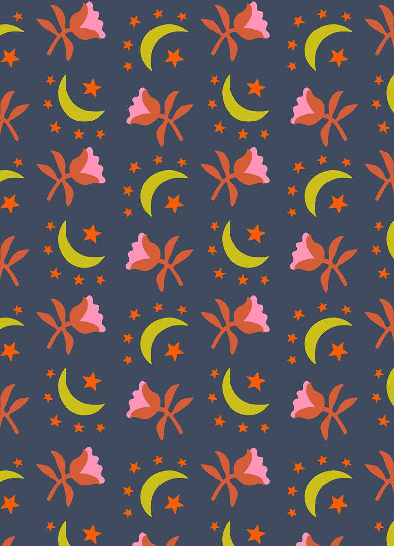 Catnap Moonflower By Alexia Abegg Of Ruby Star Society For Moda Smoke