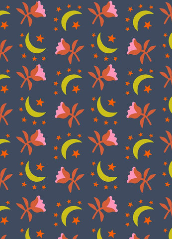 Catnap Moonflower By Alexia Abegg Of Ruby Star Society For Moda Smoke