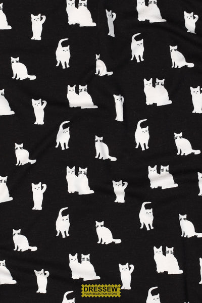 Cats Lycra Jersey Black / White