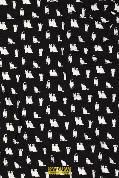 Cats Lycra Jersey Black / White
