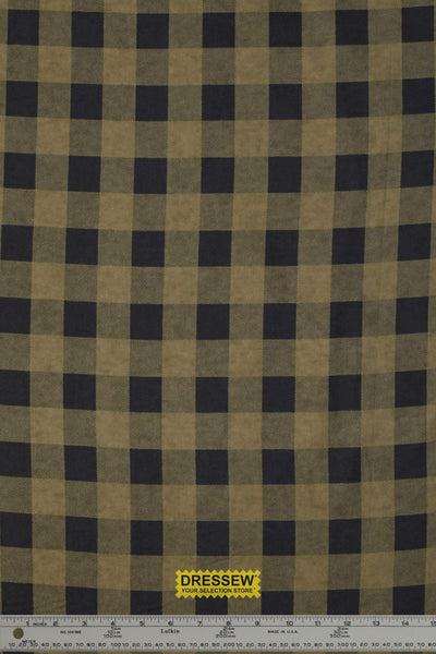 Check Flannelette Khaki / Black
