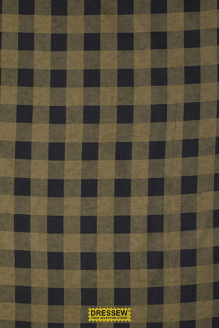 Check Flannelette Khaki / Black