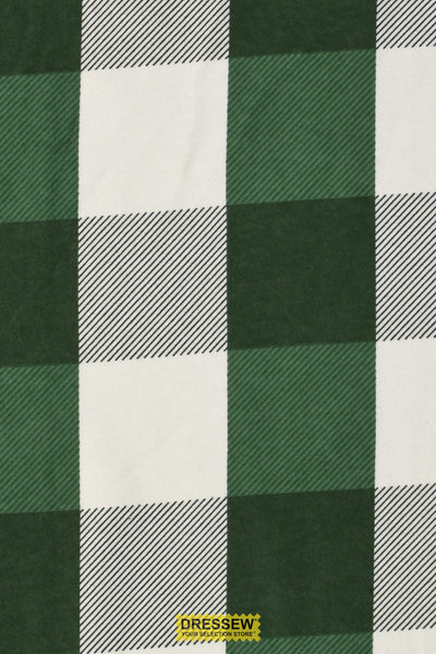 Check Flannelette White / Forest