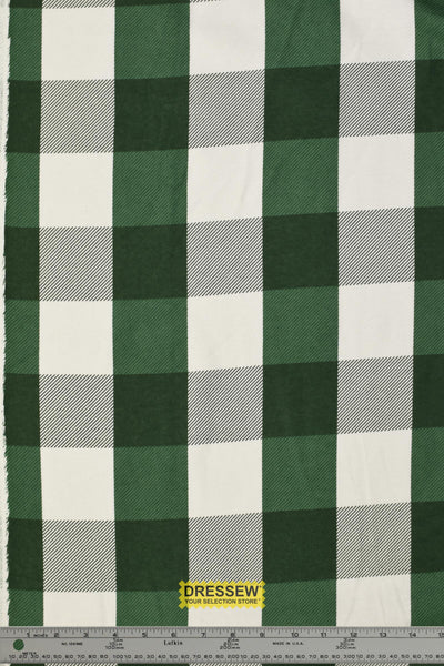 Check Flannelette White / Forest